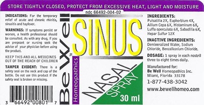 1oz Bottle Label (Sinus Nasal Spray 1oz Bottle Label)